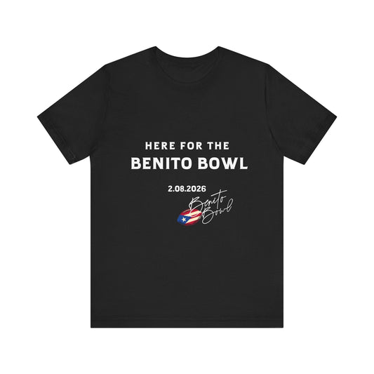 Bad Bunny Benito Bowl Short Sleeve Tee Shirt | Bad Bunny Merch | Bad Bunny NFL Super Bowl Merch