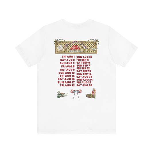 Bad Bunny Concho Tour Dates Tee | Bad Bunny Merch | Bad Bunny NFL Super Bowl Merch