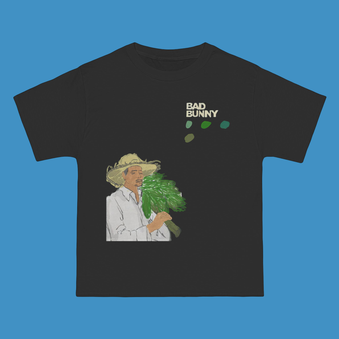 Bad Bunny Black El Jibaro Shirt | Bad Bunny Merch | Bad Bunny NFL Super Bowl Merch