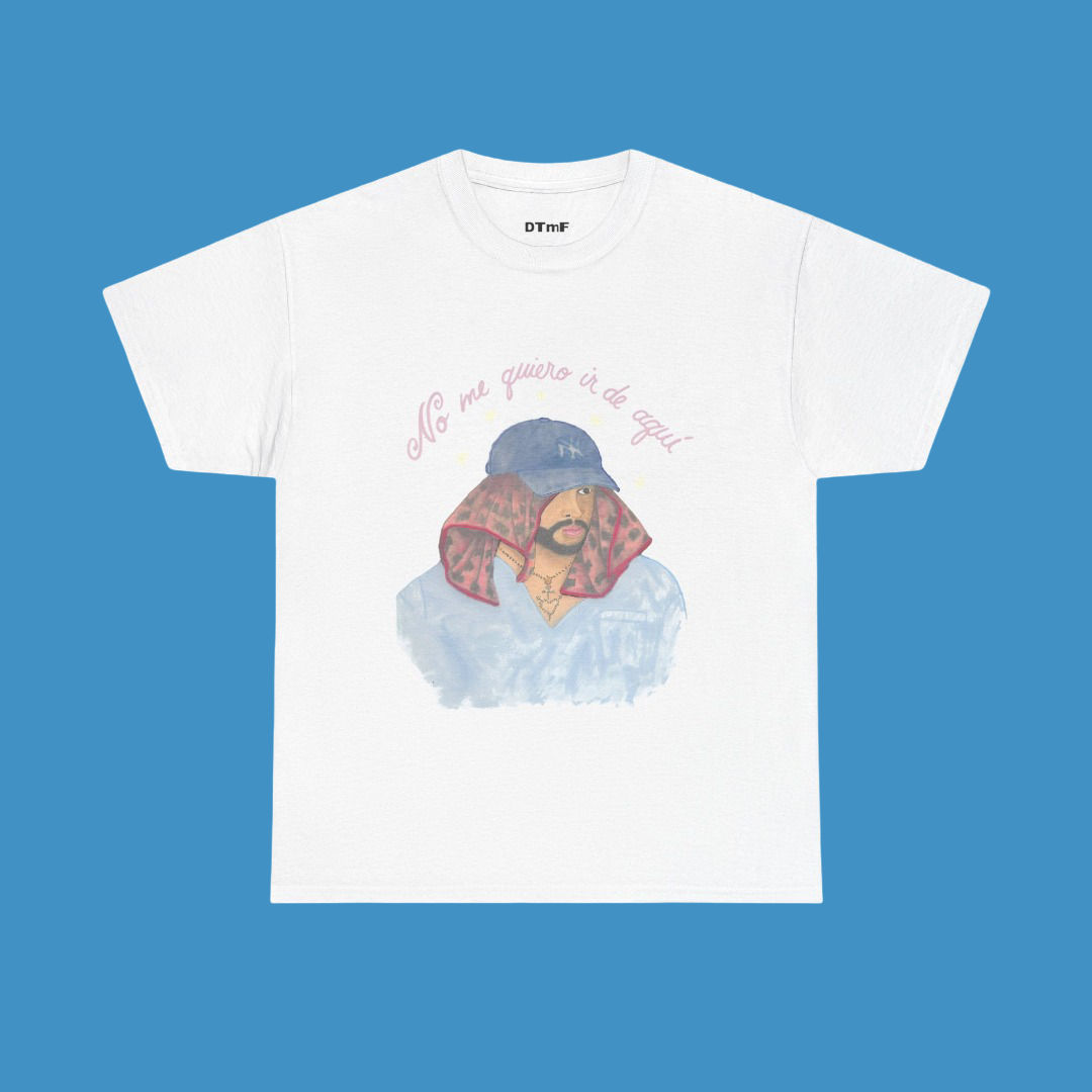 Bad Bunny No Me Quiro White Tee | Bad Bunny Merch | Bad Bunny NFL Super Bowl Merch