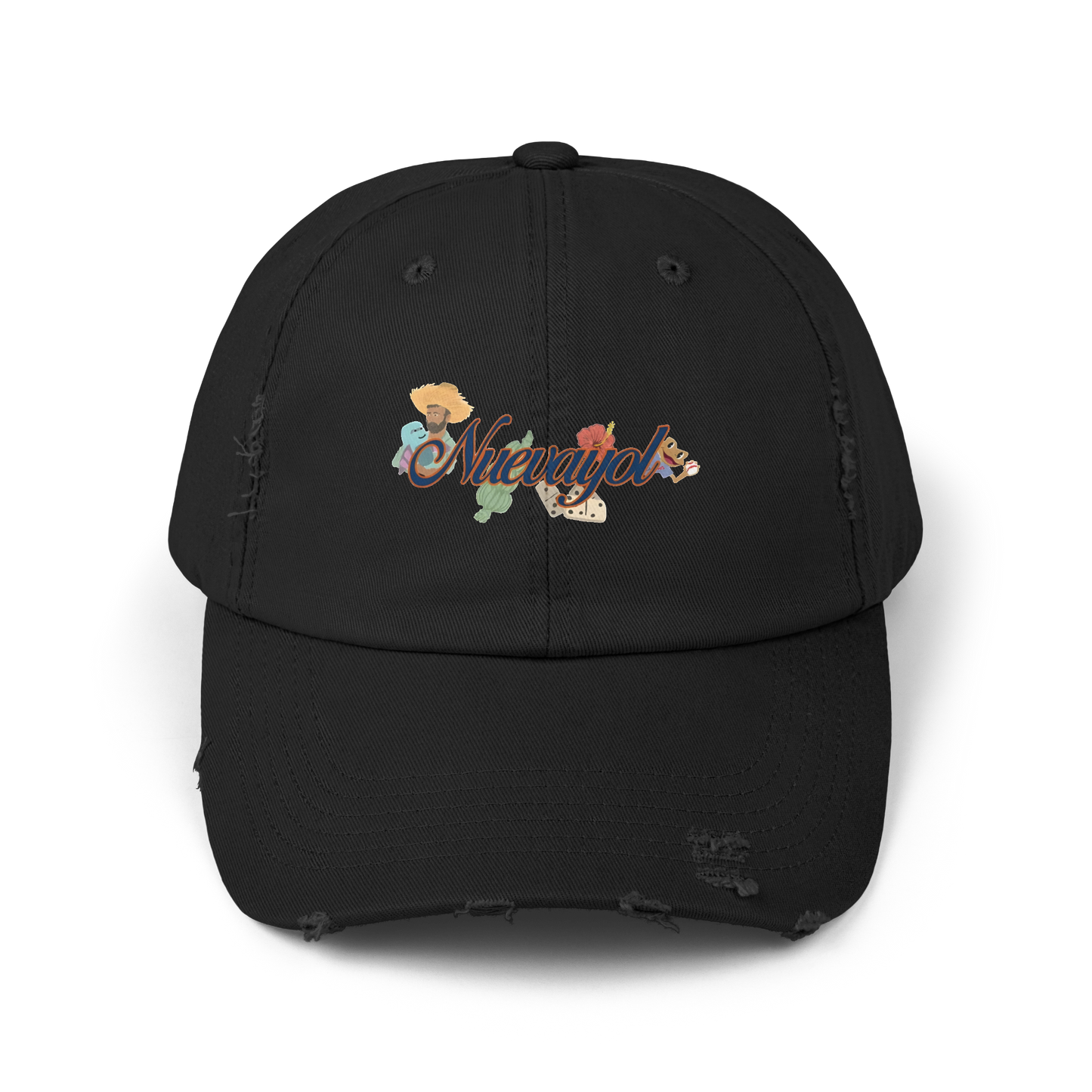 Bad Bunny Nuevayol Distressed Cap | Bad Bunny Merch | Bad Bunny NFL Super Bowl Merch