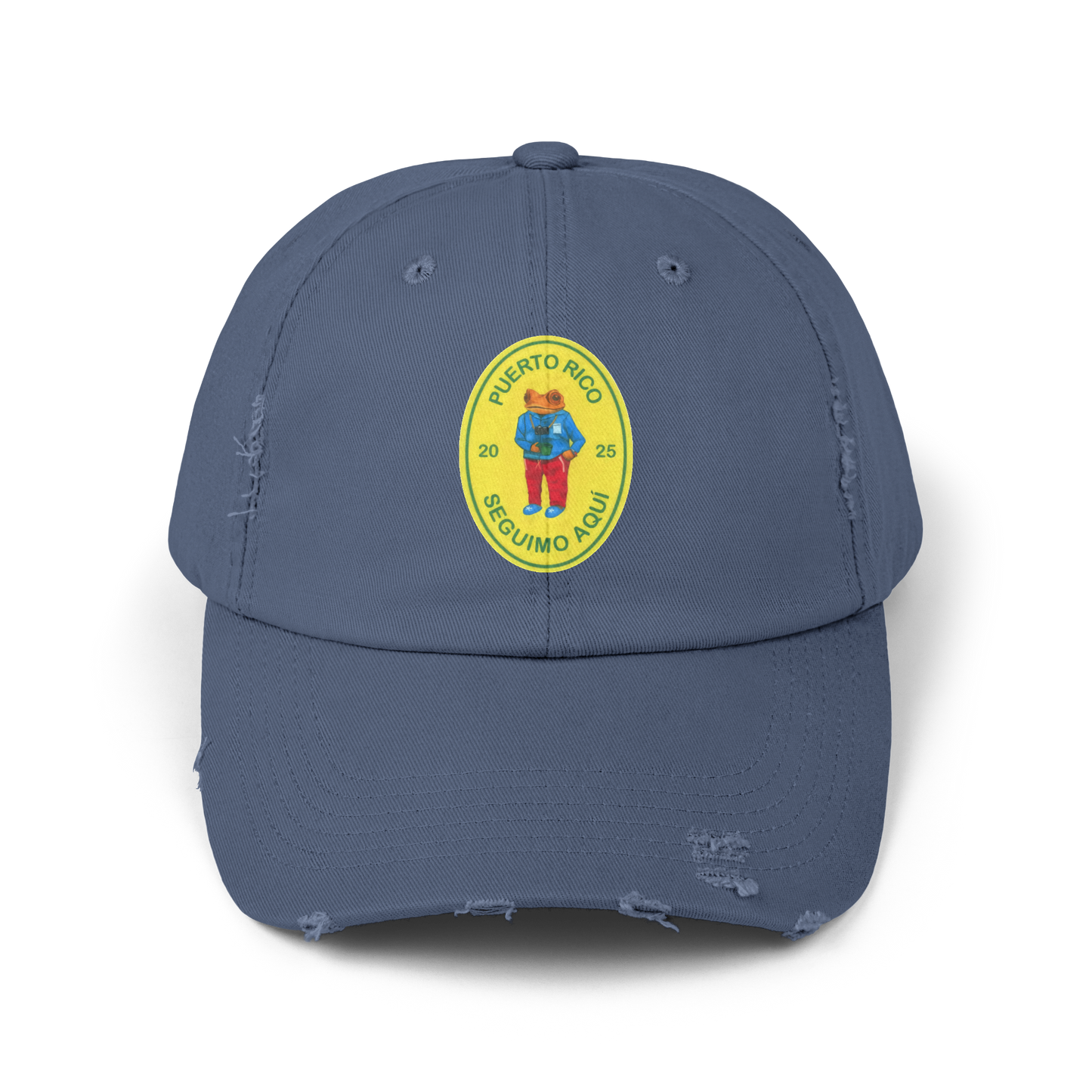 Bad Bunny Seguimo Aqui Concho Distressed Cap | Bad Bunny Merch | Bad Bunny NFL Super Bowl Merch