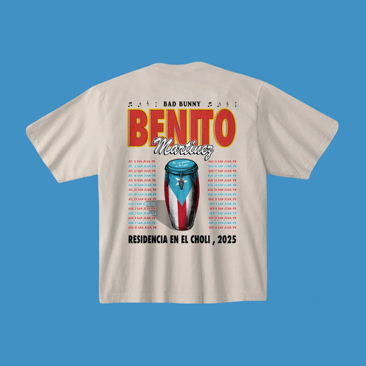 Bad Bunny Residencia Salsa Off White T-Shirt | Bad Bunny Merch | Bad Bunny NFL Super Bowl Merch