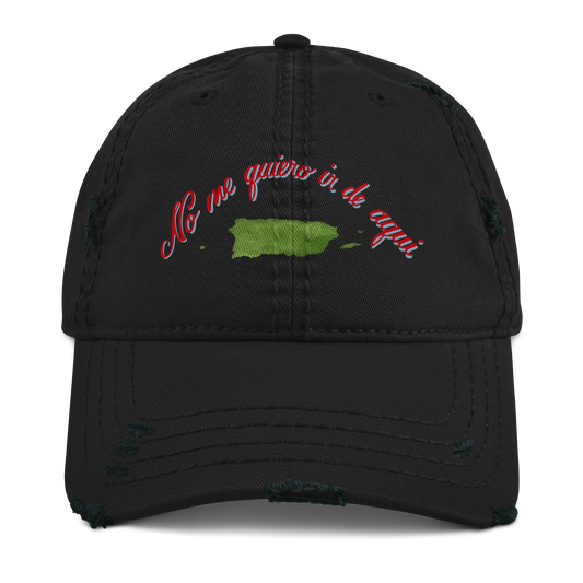 No Me Quiero Ir Distressed Hat| Bad Bunny Merch | Bad Bunny NFL Super Bowl Merch
