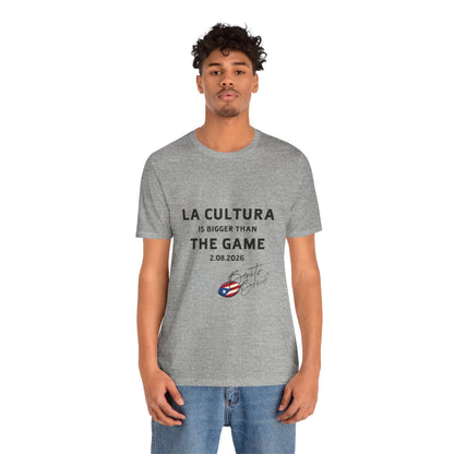 Bad Bunny La Cultura is Bigger Benito Bowl Short Sleeve | Bad Bunny Merch | Bad Bunny NFL Super Bowl Merch