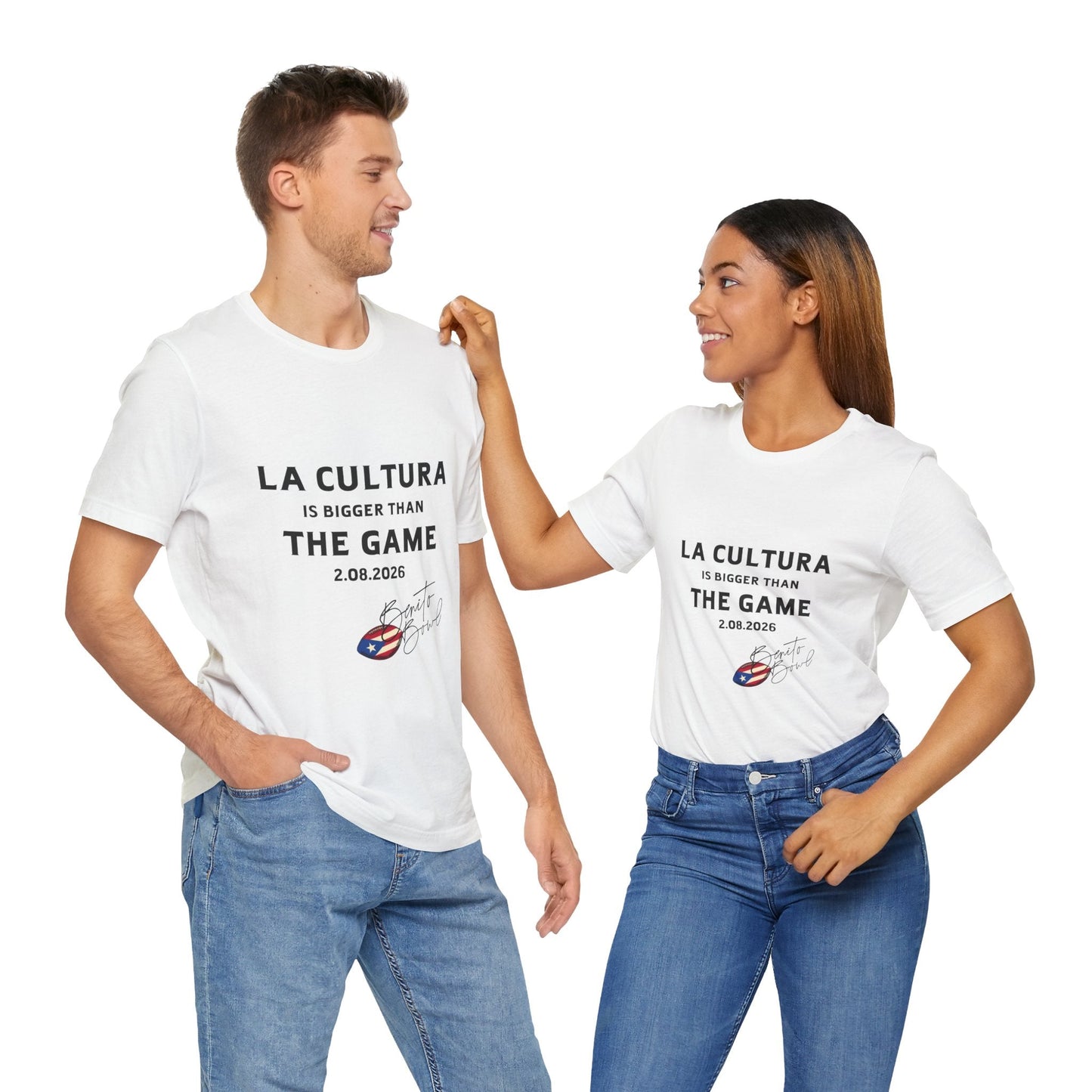 Bad Bunny La Cultura is Bigger Benito Bowl Short Sleeve | Bad Bunny Merch | Bad Bunny NFL Super Bowl Merch