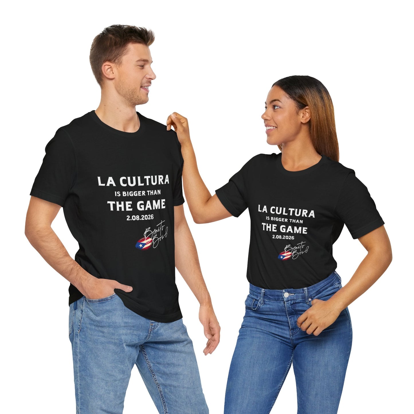 Bad Bunny La Cultura is Bigger Benito Bowl Short Sleeve | Bad Bunny Merch | Bad Bunny NFL Super Bowl Merch