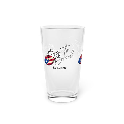 Bad Bunny Benito Bowl Pint Glass   | Bad Bunny Merch | Bad Bunny NFL Super Bowl Merch