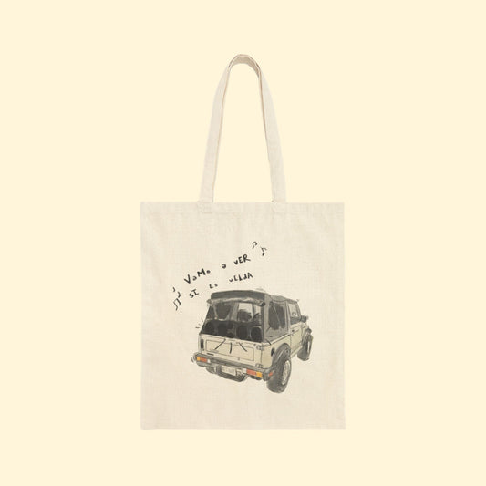 Bad Bunny Vamos A Ver Si Es Velda Tote Bag   | Bad Bunny Merch | Bad Bunny NFL Super Bowl Merch
