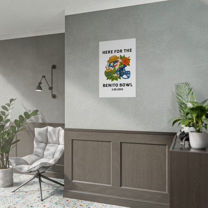 Bad Bunny Benito Bowl Game Day Event Poster | Bad Bunny Merch | Bad Bunny NFL Super Bowl Merch