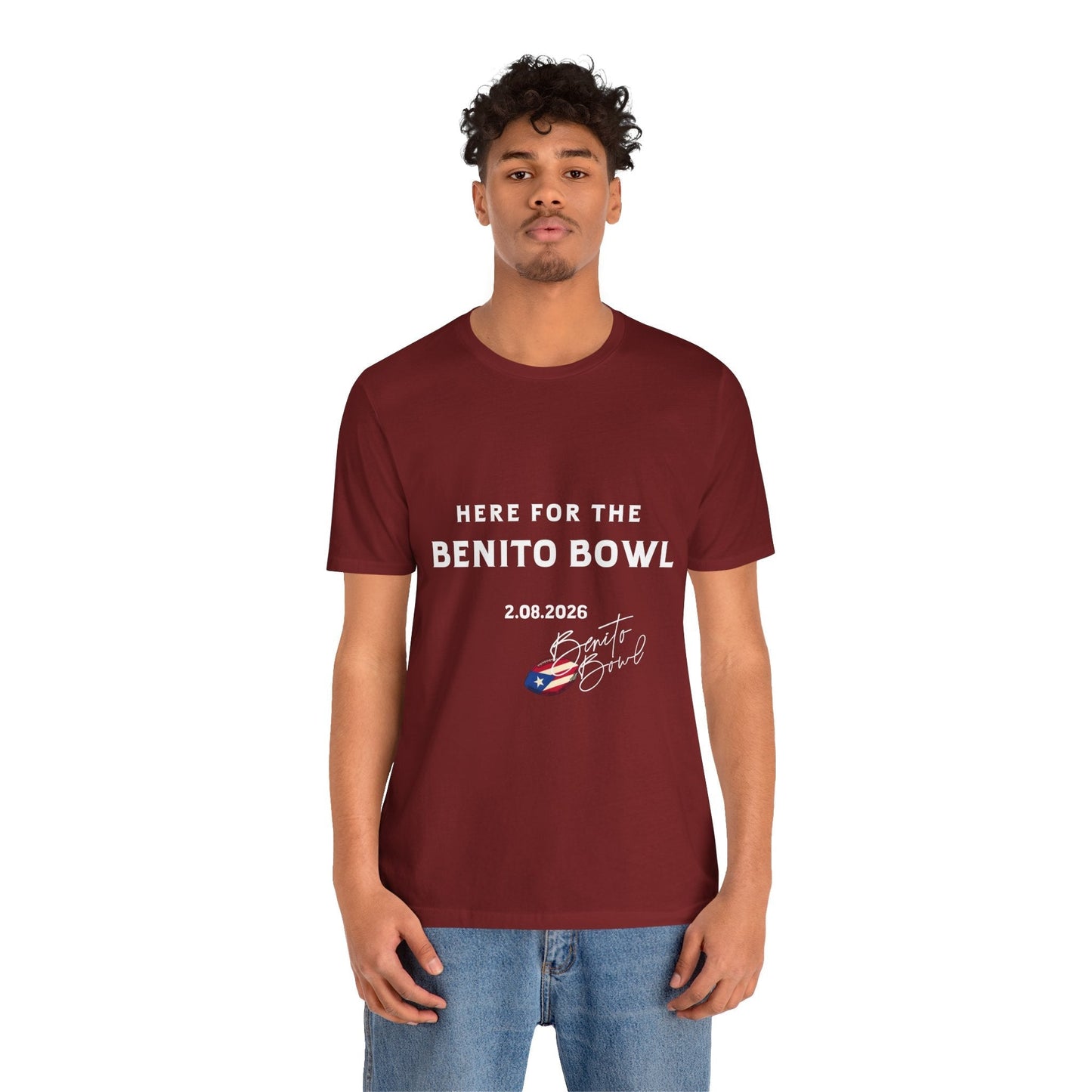 Bad Bunny Benito Bowl Short Sleeve Tee Shirt | Bad Bunny Merch | Bad Bunny NFL Super Bowl Merch
