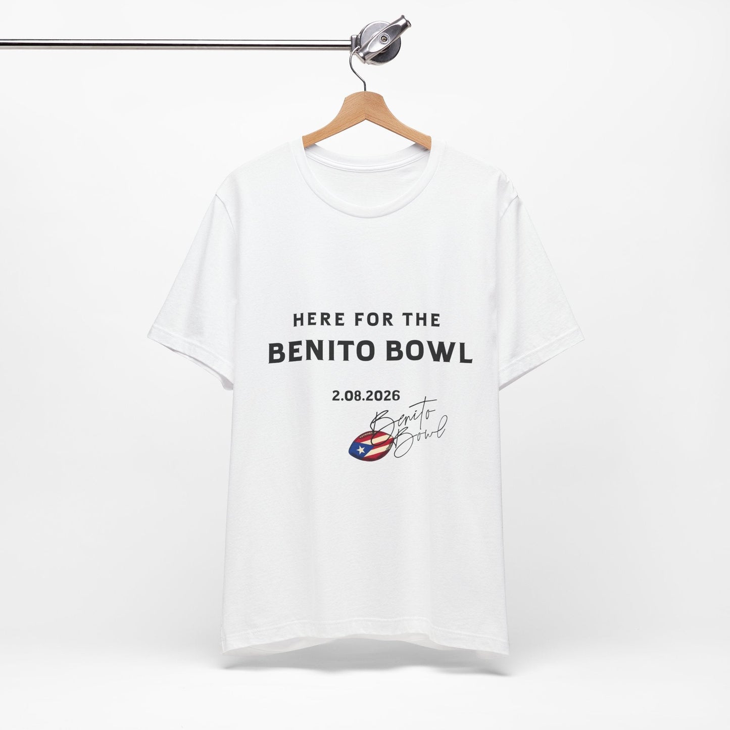 Bad Bunny Benito Bowl Short Sleeve Tee Shirt | Bad Bunny Merch | Bad Bunny NFL Super Bowl Merch