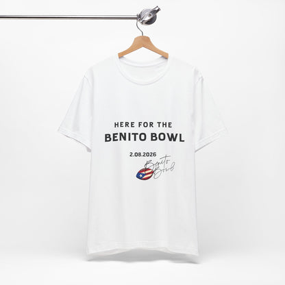 Bad Bunny Benito Bowl Short Sleeve Tee Shirt | Bad Bunny Merch | Bad Bunny NFL Super Bowl Merch
