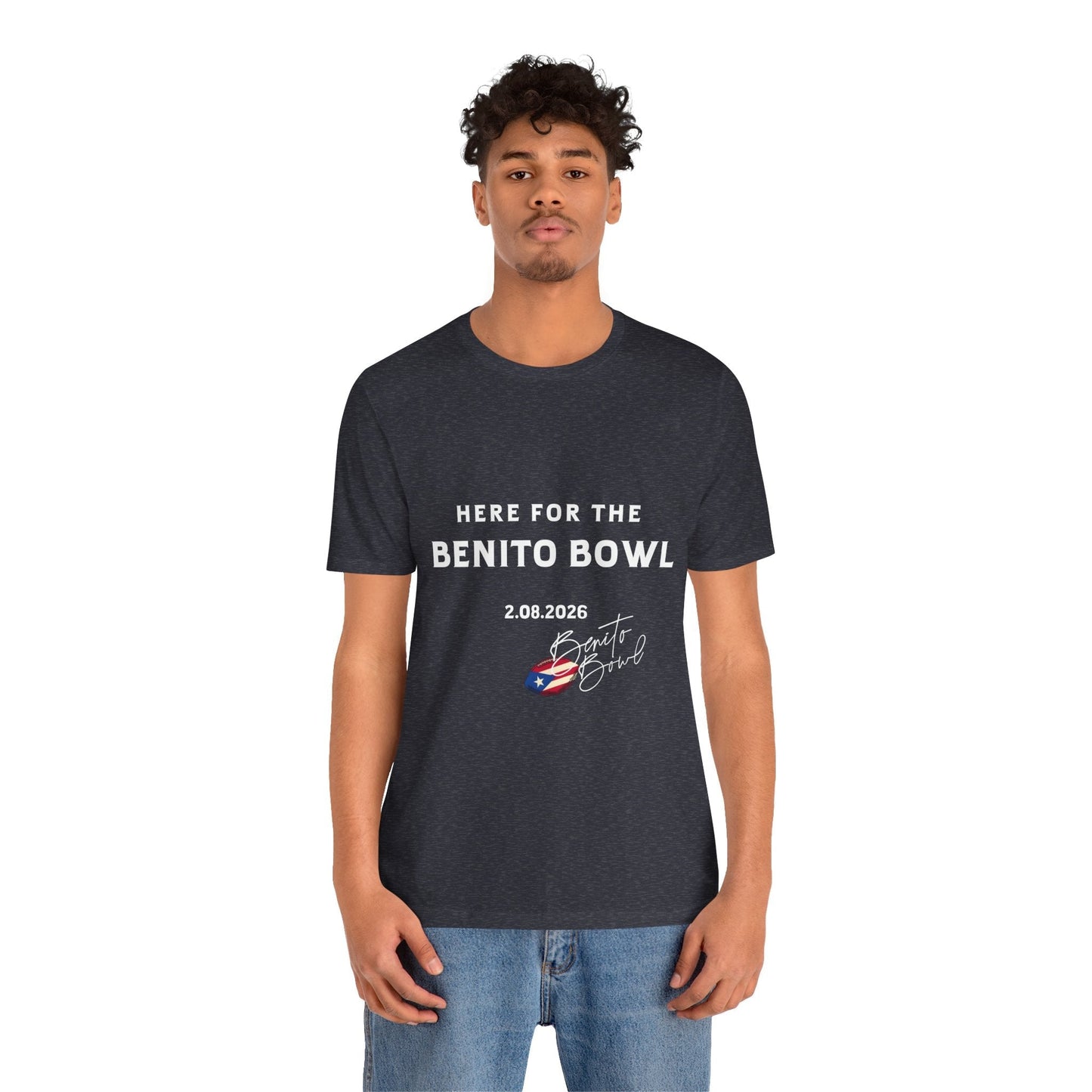 Bad Bunny Benito Bowl Short Sleeve Tee Shirt | Bad Bunny Merch | Bad Bunny NFL Super Bowl Merch