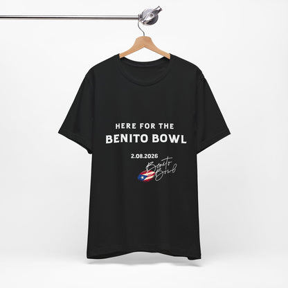 Bad Bunny Benito Bowl Short Sleeve Tee Shirt | Bad Bunny Merch | Bad Bunny NFL Super Bowl Merch