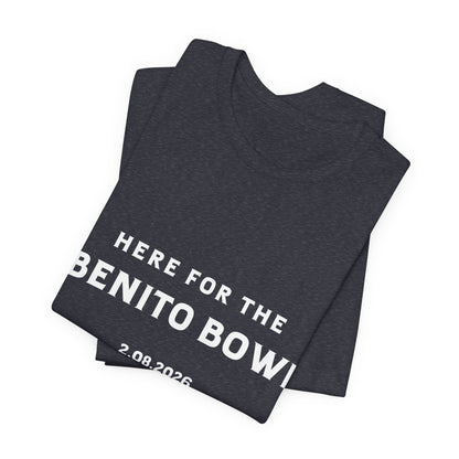 Bad Bunny Benito Bowl Short Sleeve Tee Shirt | Bad Bunny Merch | Bad Bunny NFL Super Bowl Merch