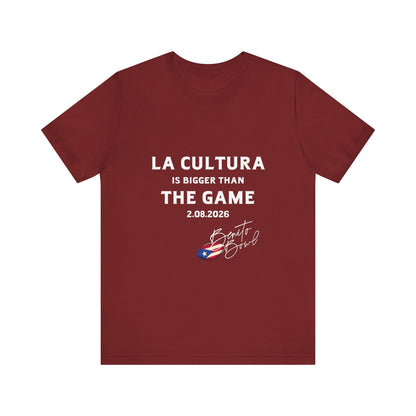 Bad Bunny La Cultura is Bigger Benito Bowl Short Sleeve | Bad Bunny Merch | Bad Bunny NFL Super Bowl Merch