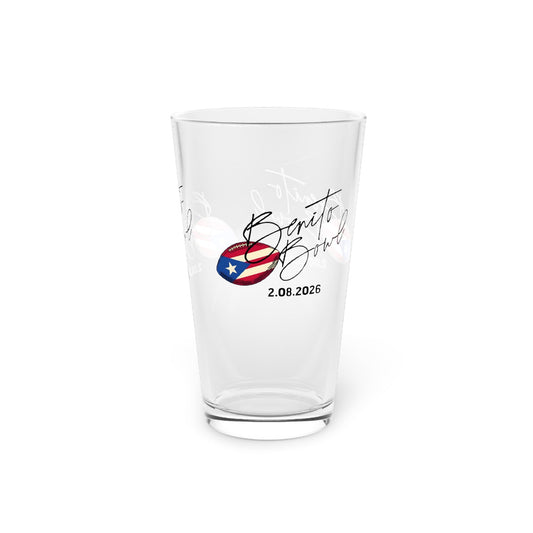 Bad Bunny Benito Bowl Pint Glass   | Bad Bunny Merch | Bad Bunny NFL Super Bowl Merch