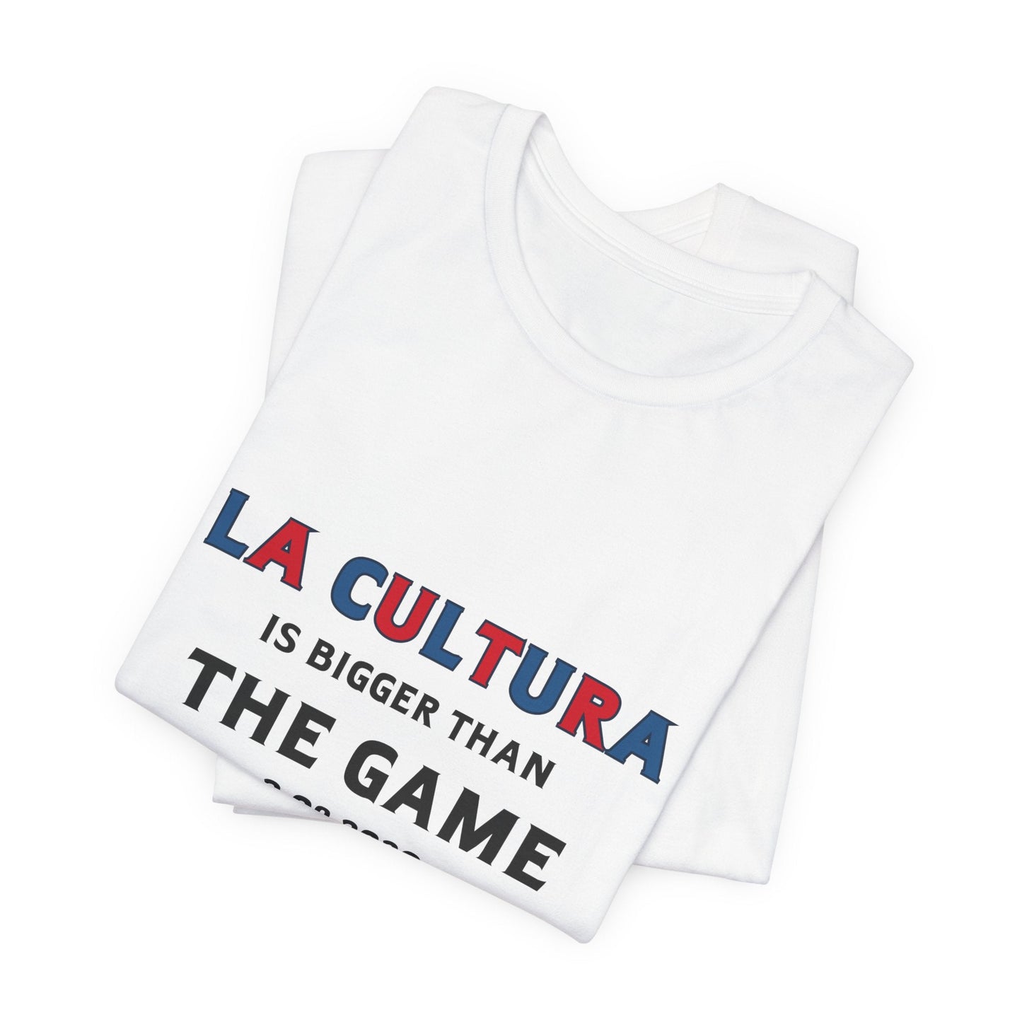 Bad Bunny La Cultura is Bigger (Colorful) Benito Bowl Short Sleeve Tee Shirt | Bad Bunny Merch | Bad Bunny NFL Super Bowl Merch