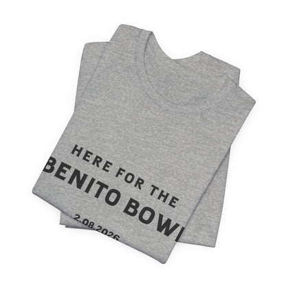 Bad Bunny Benito Bowl Short Sleeve Tee Shirt | Bad Bunny Merch | Bad Bunny NFL Super Bowl Merch