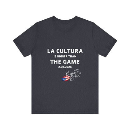 Bad Bunny La Cultura is Bigger Benito Bowl Short Sleeve | Bad Bunny Merch | Bad Bunny NFL Super Bowl Merch
