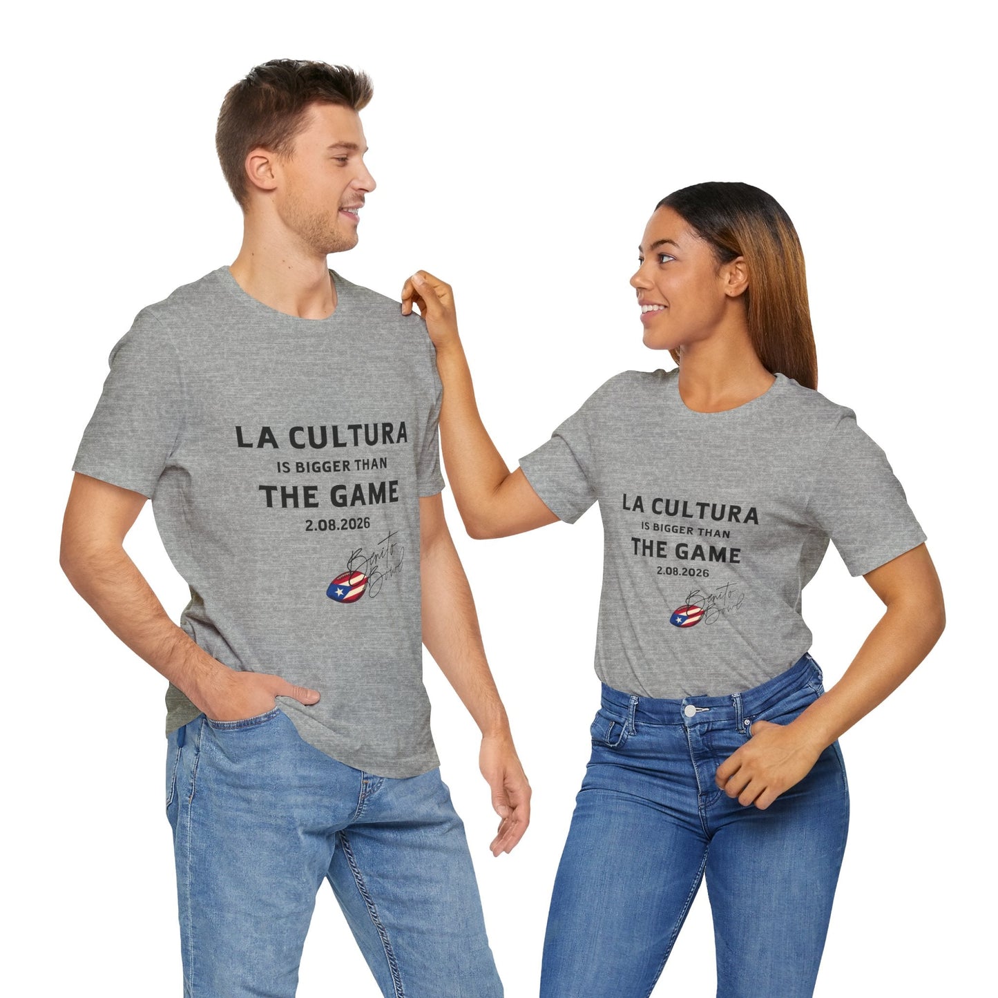 Bad Bunny La Cultura is Bigger Benito Bowl Short Sleeve | Bad Bunny Merch | Bad Bunny NFL Super Bowl Merch