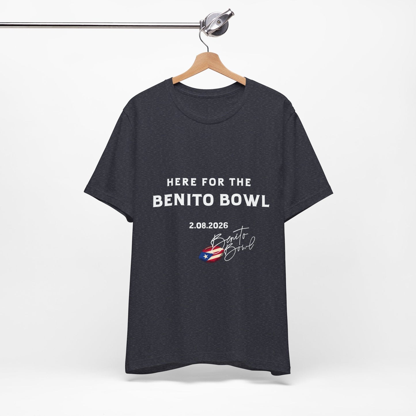 Bad Bunny Benito Bowl Short Sleeve Tee Shirt | Bad Bunny Merch | Bad Bunny NFL Super Bowl Merch