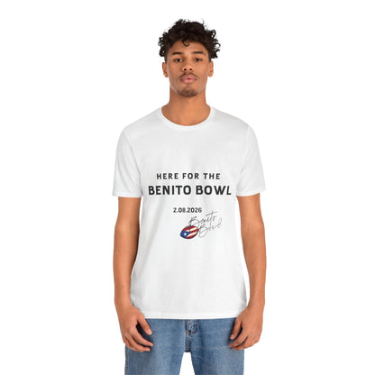 Bad Bunny Benito Bowl Short Sleeve Tee Shirt | Bad Bunny Merch | Bad Bunny NFL Super Bowl Merch