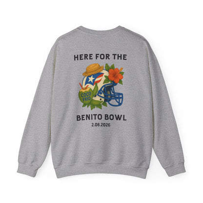Bad Bunny Benito Bowl Crewneck Sweatshirt | Bad Bunny Merch | Bad Bunny NFL Super Bowl Merch