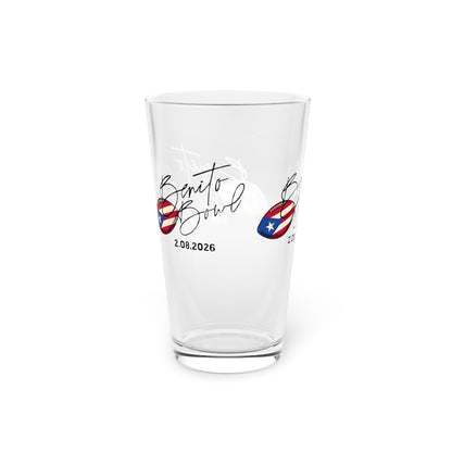 Bad Bunny Benito Bowl Pint Glass   | Bad Bunny Merch | Bad Bunny NFL Super Bowl Merch