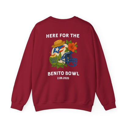 Bad Bunny Benito Bowl Crewneck Sweatshirt | Bad Bunny Merch | Bad Bunny NFL Super Bowl Merch