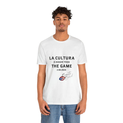 Bad Bunny La Cultura is Bigger Benito Bowl Short Sleeve | Bad Bunny Merch | Bad Bunny NFL Super Bowl Merch