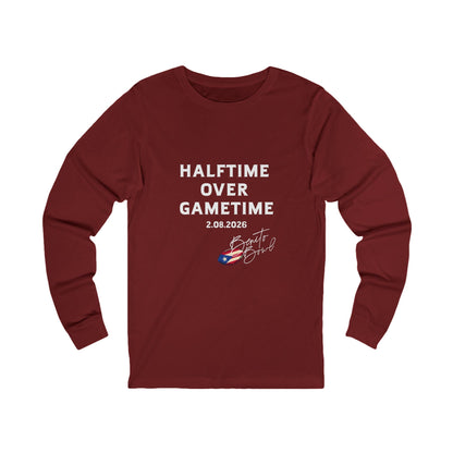 Bad Bunny  Halftime Over Gametime Long Sleeve | Bad Bunny Merch | Bad Bunny NFL Super Bowl Merch