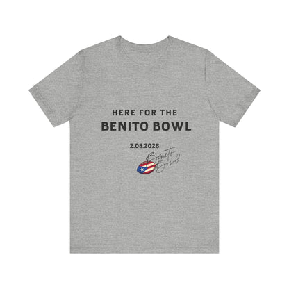 Bad Bunny Benito Bowl Short Sleeve Tee Shirt | Bad Bunny Merch | Bad Bunny NFL Super Bowl Merch