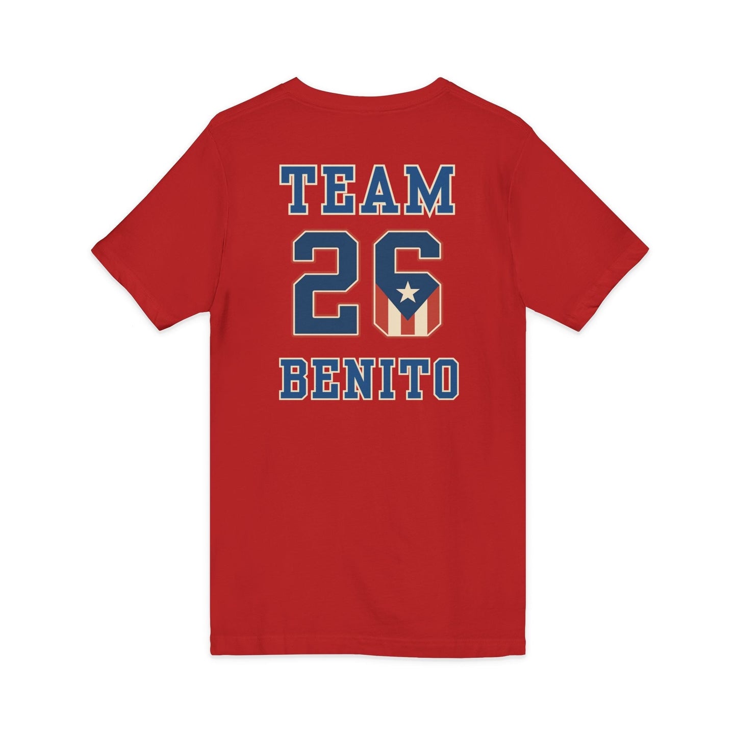 Bad Bunny Team Benito V-Neck Jersey Style Short Sleeve | Bad Bunny Merch | Bad Bunny NFL Super Bowl Merch
