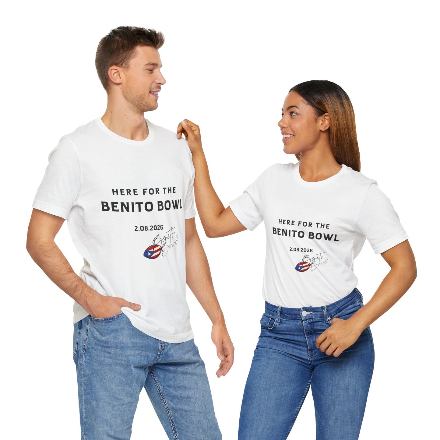 Bad Bunny Benito Bowl Short Sleeve Tee Shirt | Bad Bunny Merch | Bad Bunny NFL Super Bowl Merch
