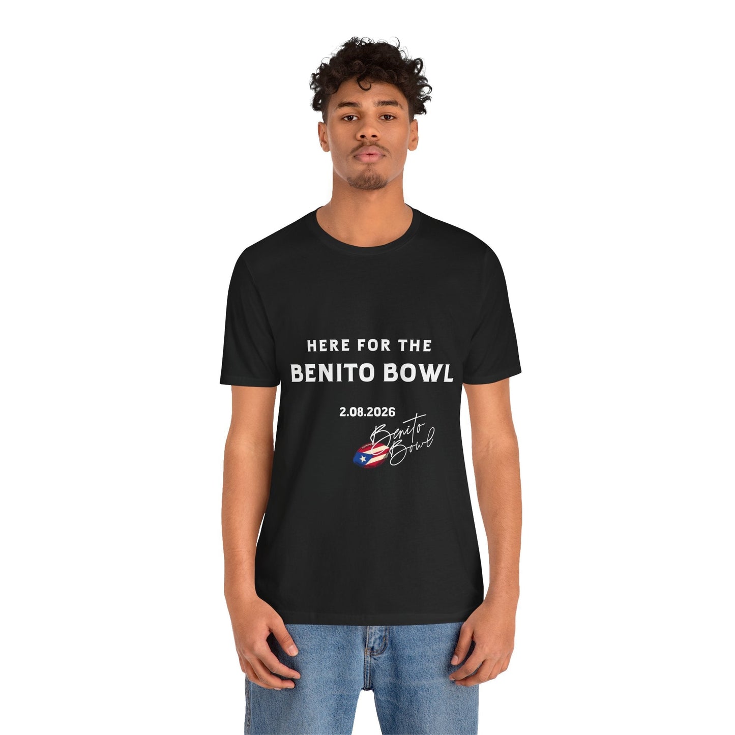 Bad Bunny Benito Bowl Short Sleeve Tee Shirt | Bad Bunny Merch | Bad Bunny NFL Super Bowl Merch