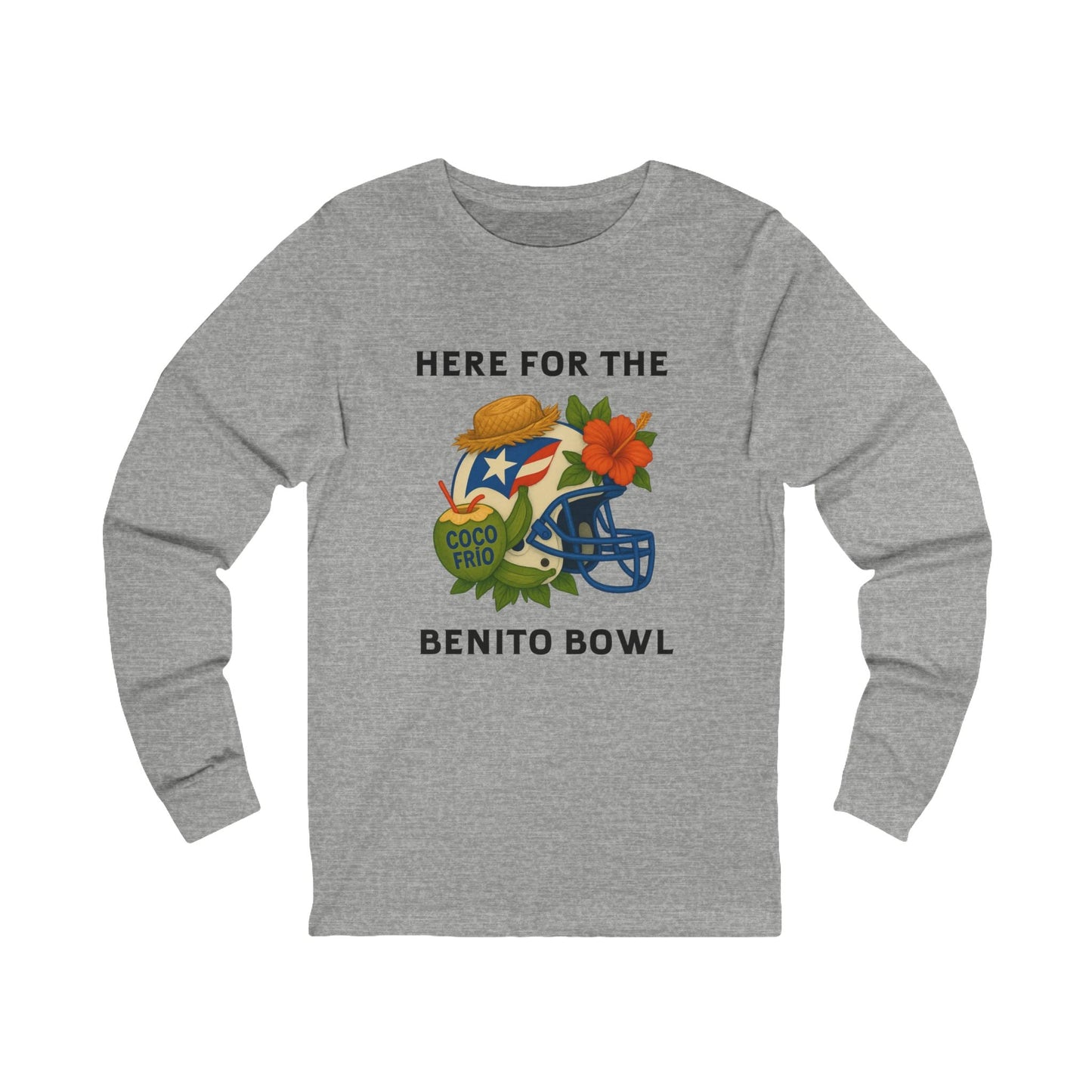 Bad Bunny  Benito Bowl Long Sleeve Tee | Bad Bunny Merch | Bad Bunny NFL Super Bowl Merch