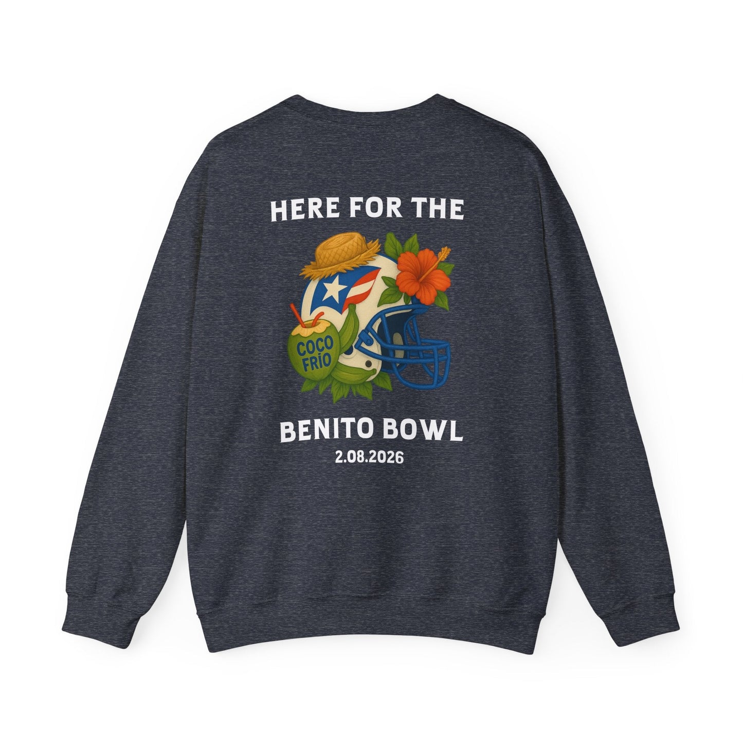 Bad Bunny Benito Bowl Crewneck Sweatshirt | Bad Bunny Merch | Bad Bunny NFL Super Bowl Merch