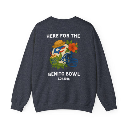 Bad Bunny Benito Bowl Crewneck Sweatshirt | Bad Bunny Merch | Bad Bunny NFL Super Bowl Merch
