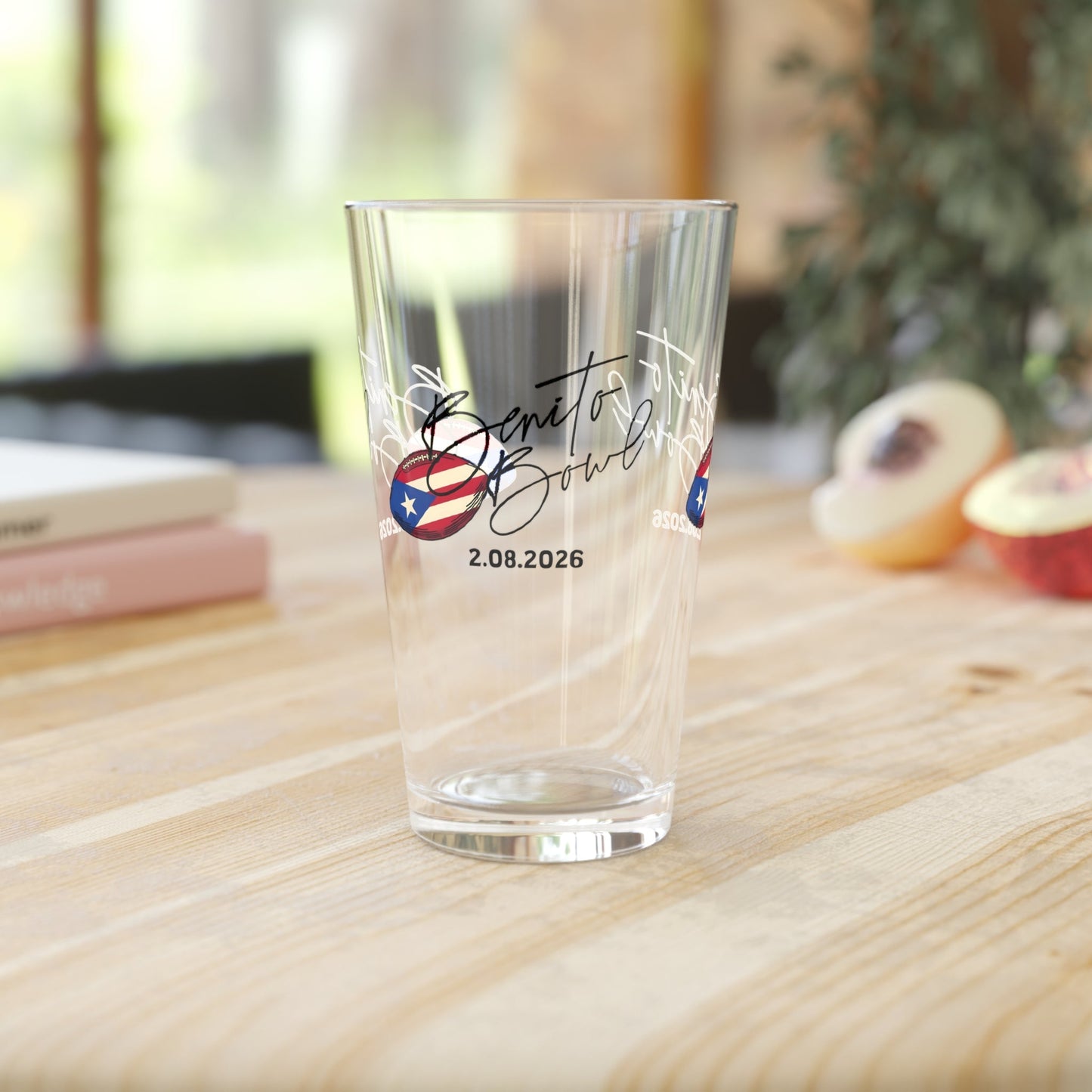 Bad Bunny Benito Bowl Pint Glass   | Bad Bunny Merch | Bad Bunny NFL Super Bowl Merch