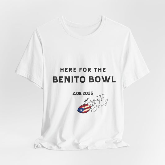 Bad Bunny Benito Bowl Short Sleeve Tee Shirt | Bad Bunny Merch | Bad Bunny NFL Super Bowl Merch