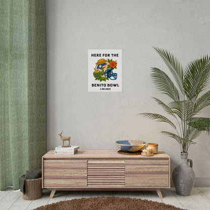 Bad Bunny Benito Bowl Game Day Event Poster | Bad Bunny Merch | Bad Bunny NFL Super Bowl Merch