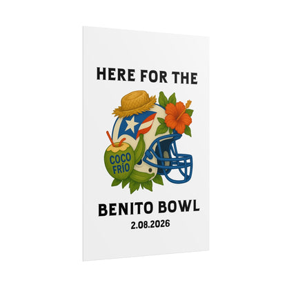Bad Bunny Benito Bowl Game Day Event Poster | Bad Bunny Merch | Bad Bunny NFL Super Bowl Merch