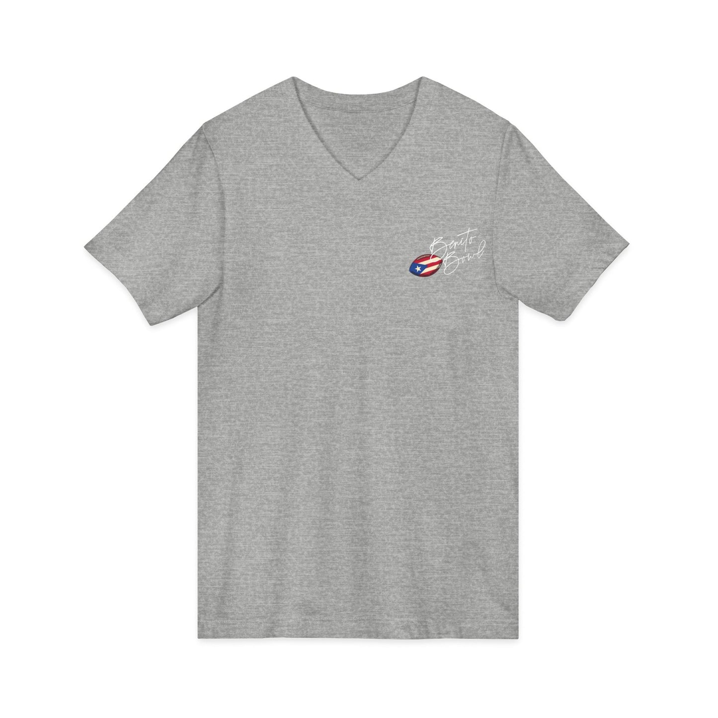 Bad Bunny Team Benito V-Neck Jersey Style Short Sleeve | Bad Bunny Merch | Bad Bunny NFL Super Bowl Merch