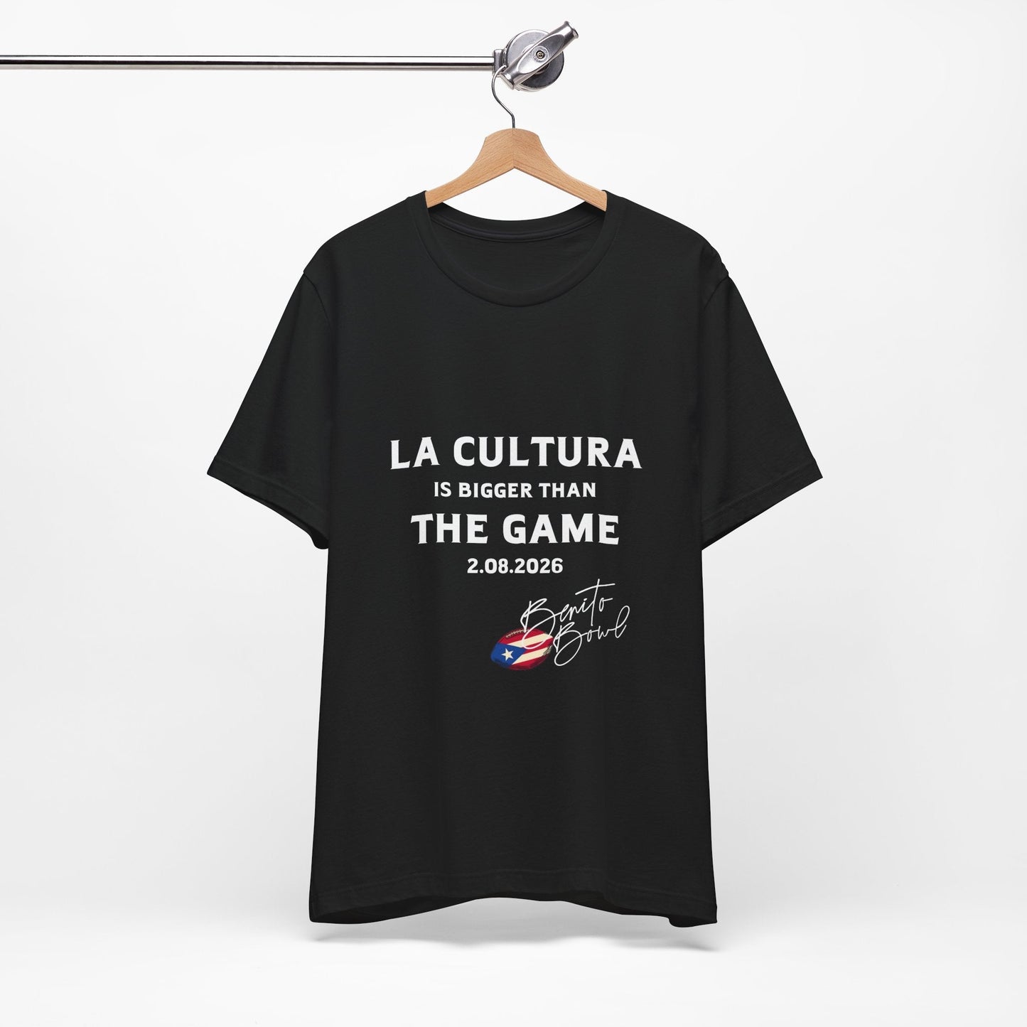 Bad Bunny La Cultura is Bigger Benito Bowl Short Sleeve | Bad Bunny Merch | Bad Bunny NFL Super Bowl Merch