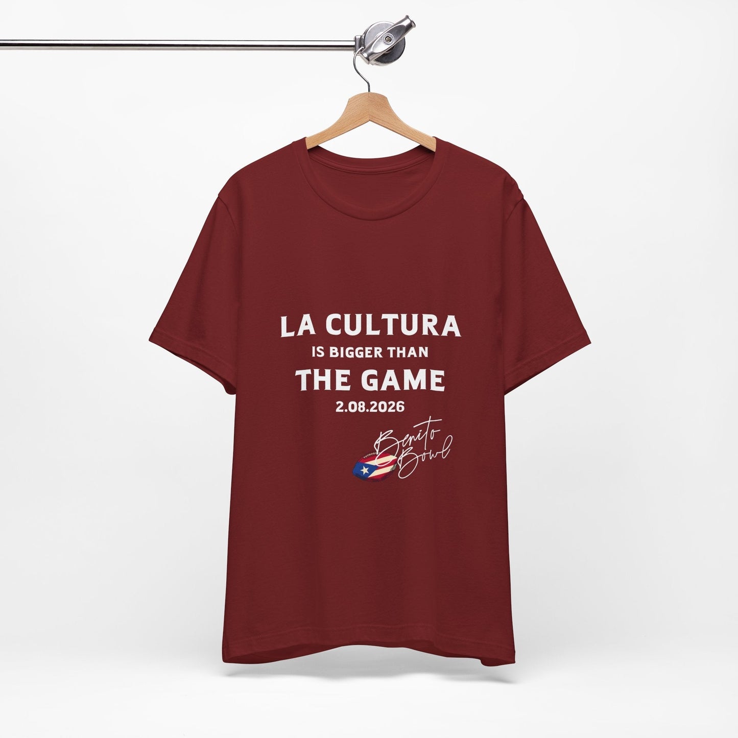Bad Bunny La Cultura is Bigger Benito Bowl Short Sleeve | Bad Bunny Merch | Bad Bunny NFL Super Bowl Merch