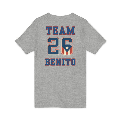 Bad Bunny Team Benito V-Neck Jersey Style Short Sleeve | Bad Bunny Merch | Bad Bunny NFL Super Bowl Merch