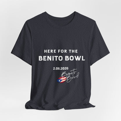 Bad Bunny Benito Bowl Short Sleeve Tee Shirt | Bad Bunny Merch | Bad Bunny NFL Super Bowl Merch