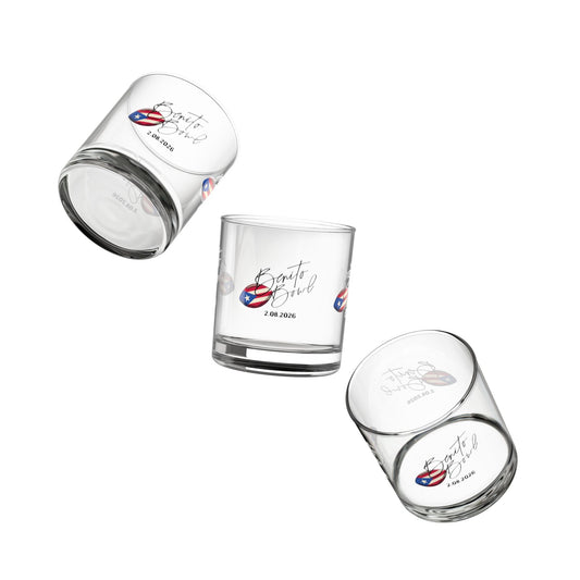 Bad Bunny Benito Bowl Puerto Rican Flag Rocks Glass  | Bad Bunny Merch | Bad Bunny NFL Super Bowl Merch